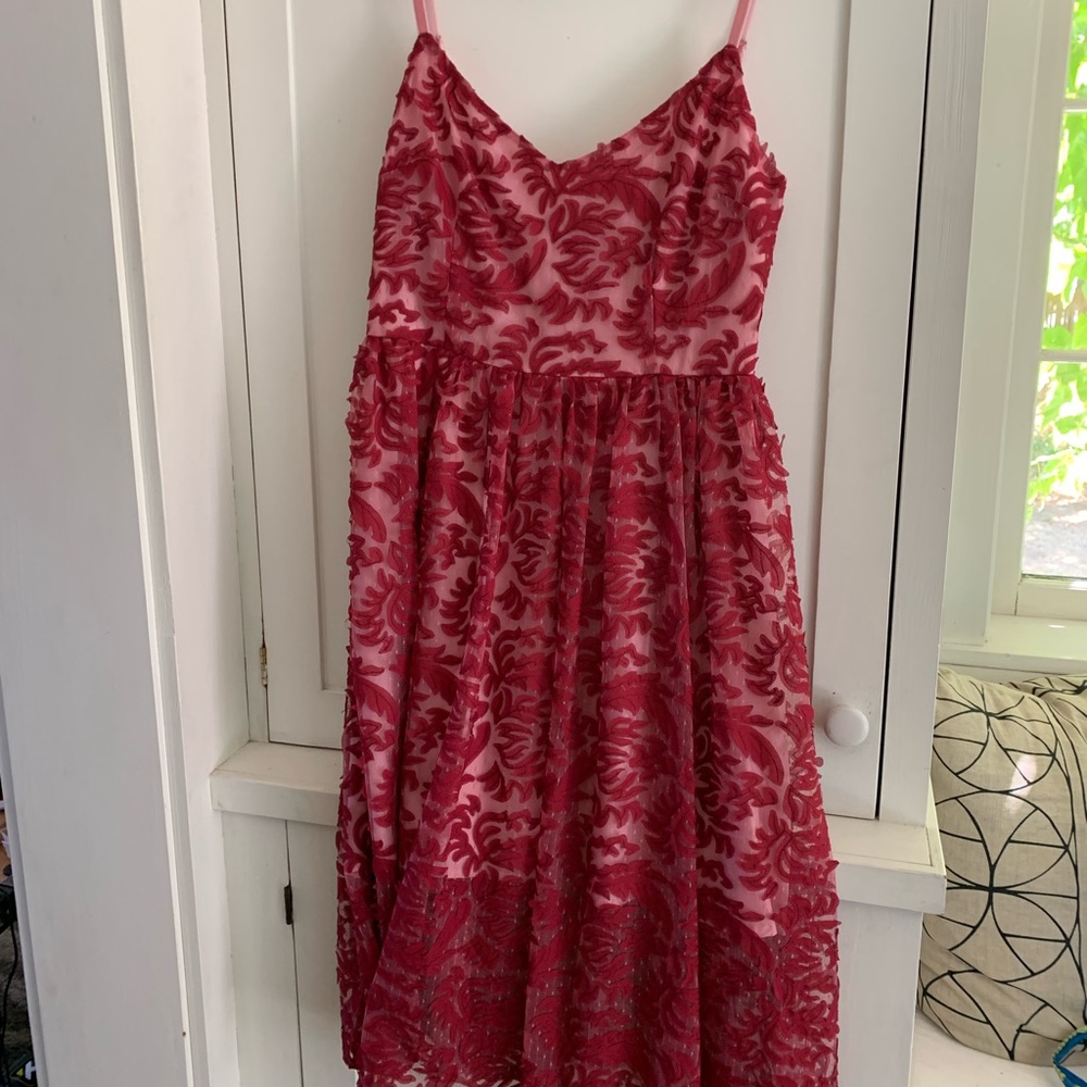 BB Dakota Candler Two Tone Lace Midi Dress